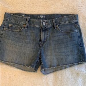 Ann Taylor Loft Uncuffed Jean Shorts
